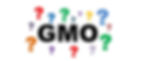 the word "GMO" with question marks