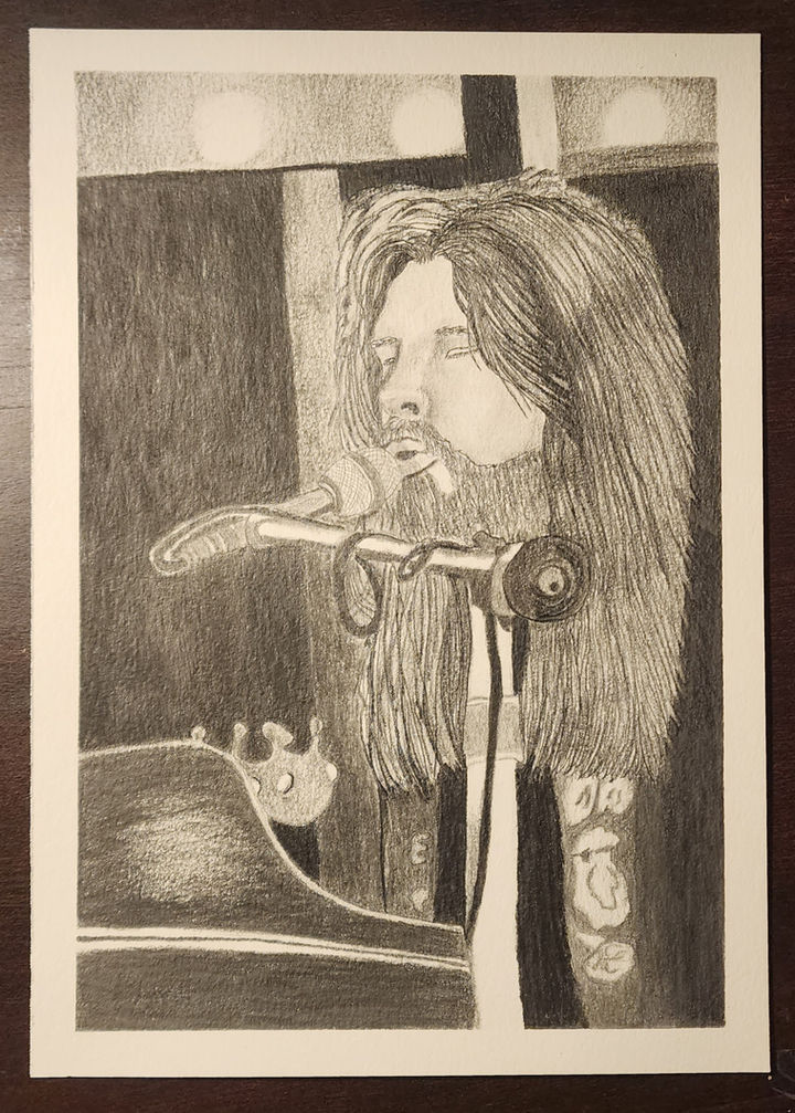Graphite drawing of bob seger