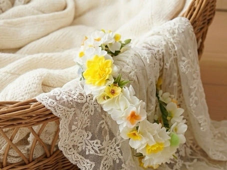 赤ちゃんへの優しい贈り物ワイヤーを使わない「花冠」