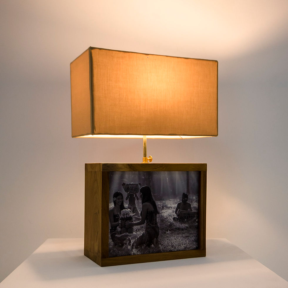 Miniature : GADIS - Table lamp - Teak wood - REVERSIBLE