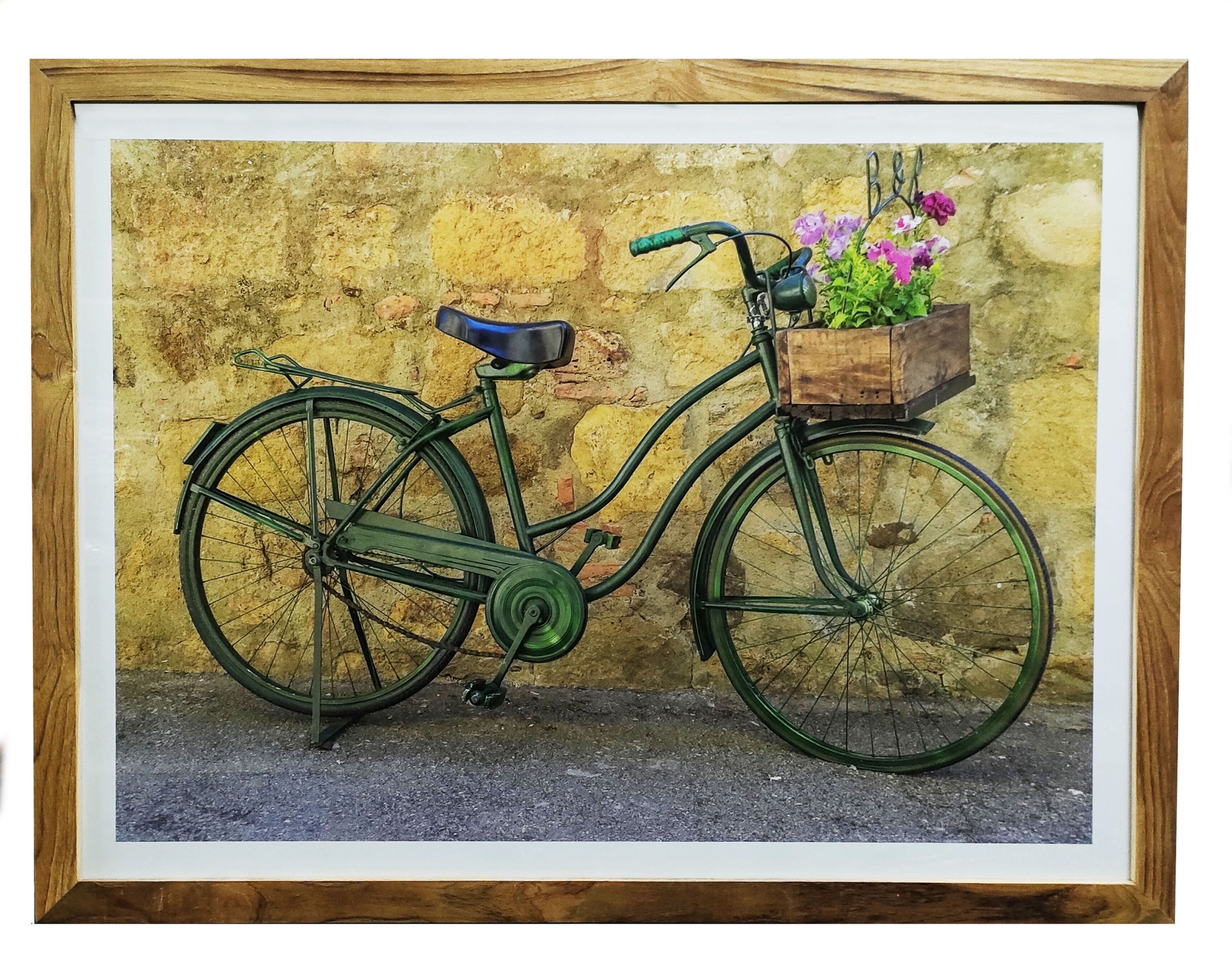 JENGKI 2 - Horizontal frame - Teak wood frame with high quality print.