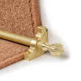 Eastern Promise Cairo (reeded) - Satin Brass Stair Rod
