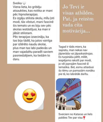 Atsauksmes RTT hipnoze Lita Rivo