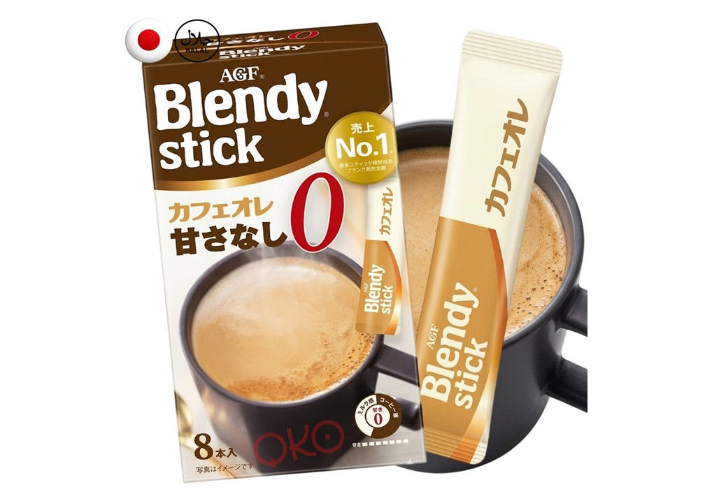 AGF Blendy Café Au Lait Mix No Sugar 8Packs