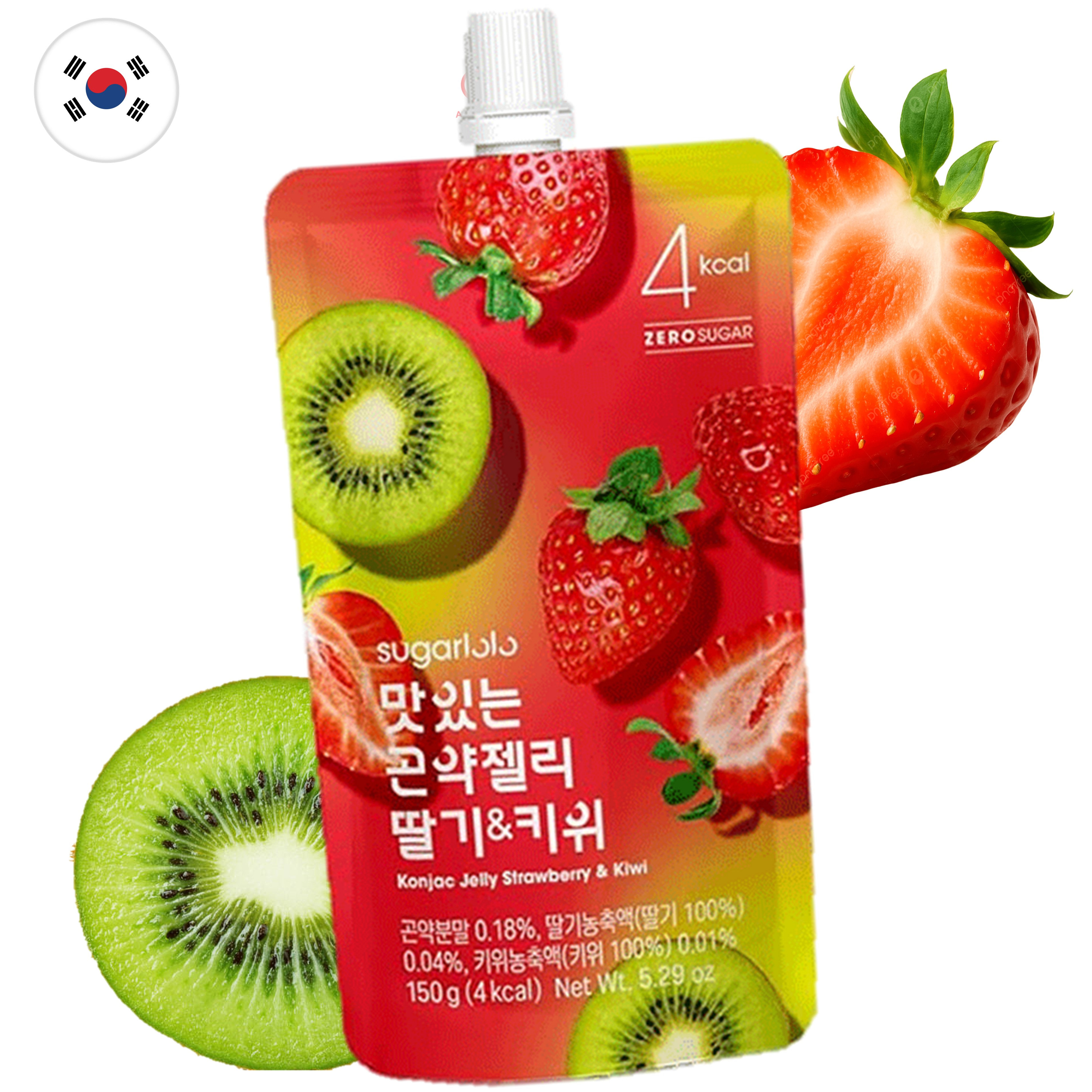 Sugarlolo Konnyaku Jelly Strawberry & Kiwi Flavor 150g