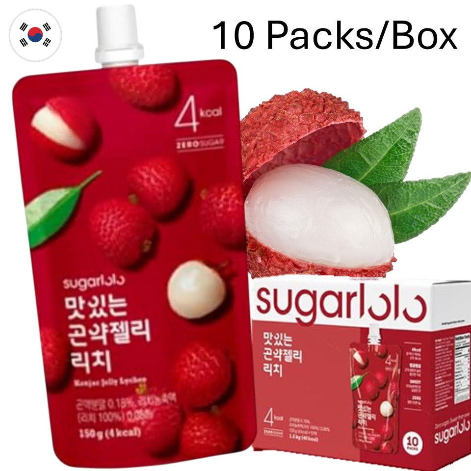 Sugarlolo Konnyaku Jelly Lychee – (10 Pcs)