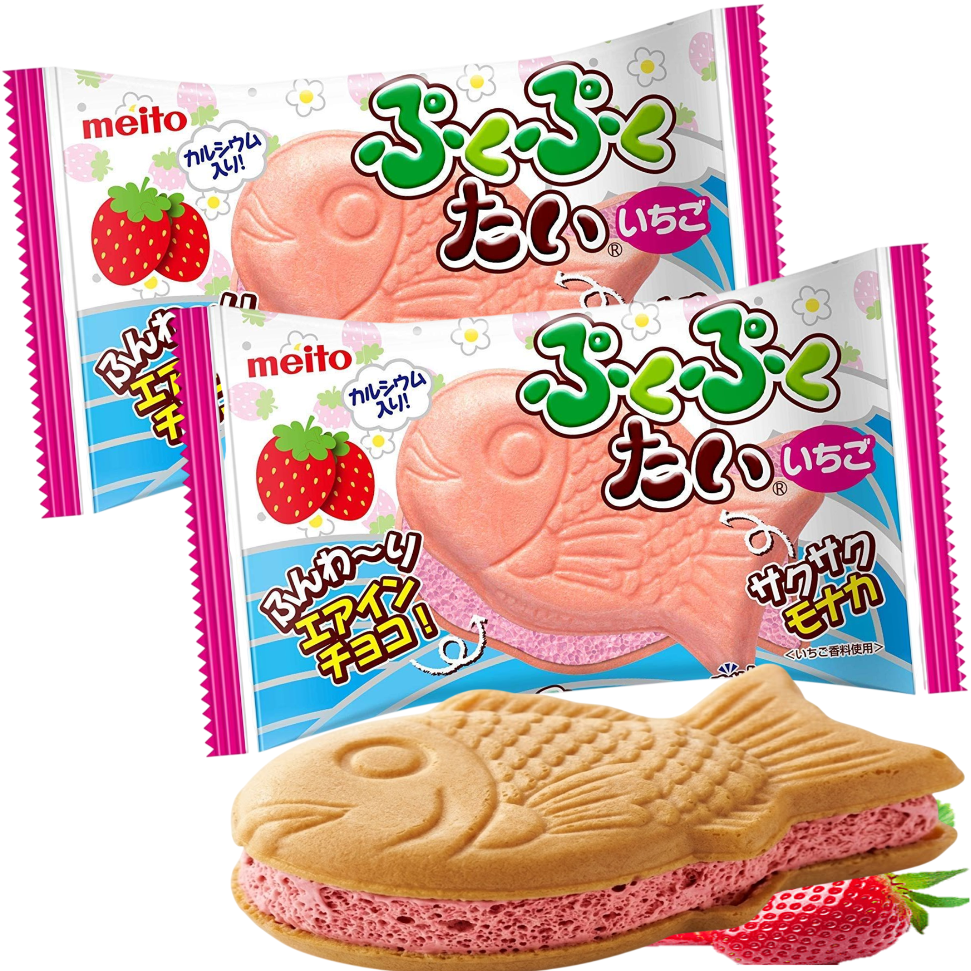Meito Sangyo Crispy Strawberry Chocolate Monaka 16.5g