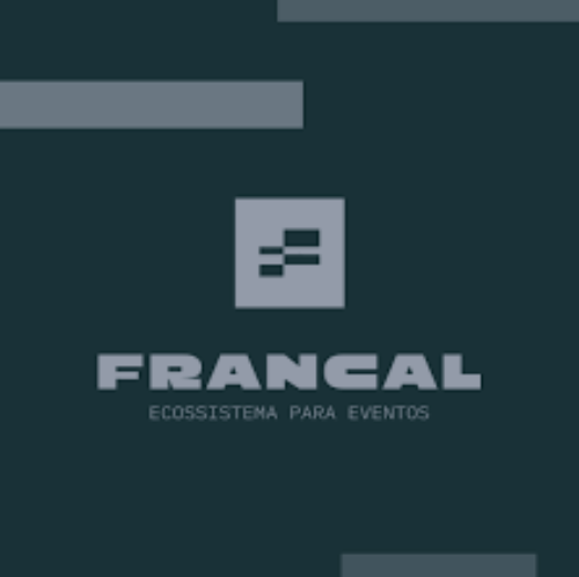 Logo da Francal Ecossistema de Eventos em preto e branco.