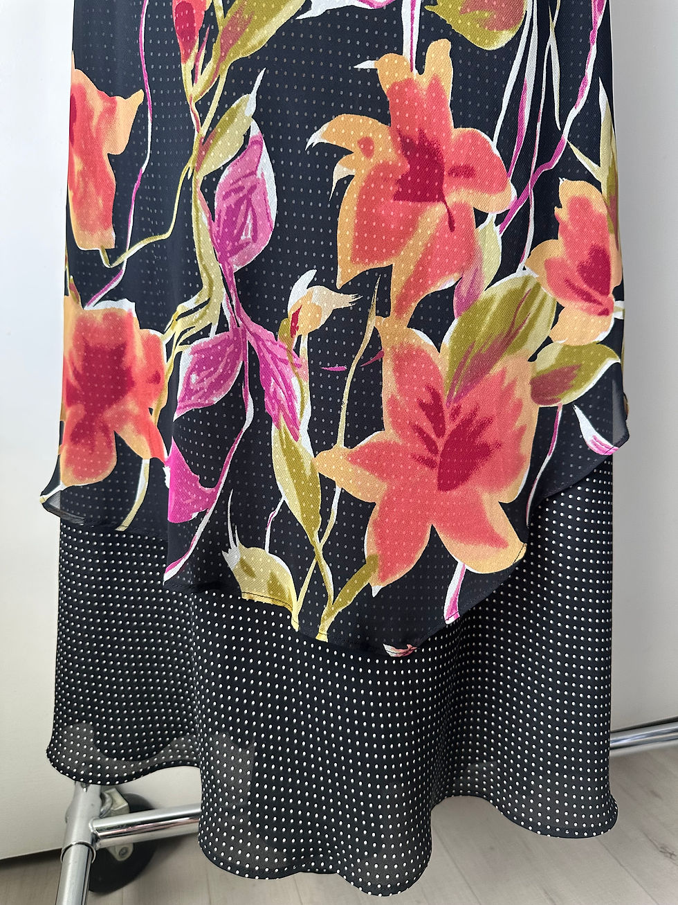 Thumbnail: Floral & Polka Dot Midi Skirt
