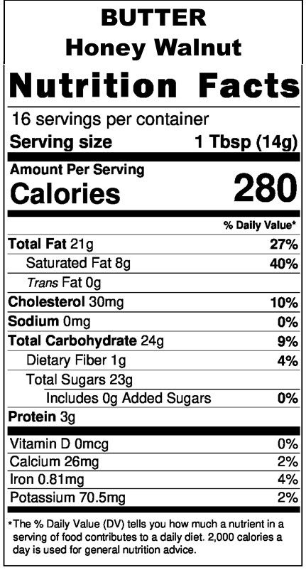 Thumbnail: Honey Walnut Butter Nutrition Facts