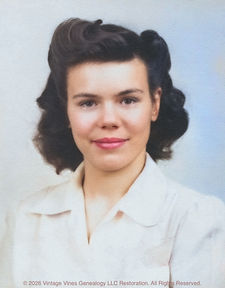 Circa 1943 teen digitally colorized