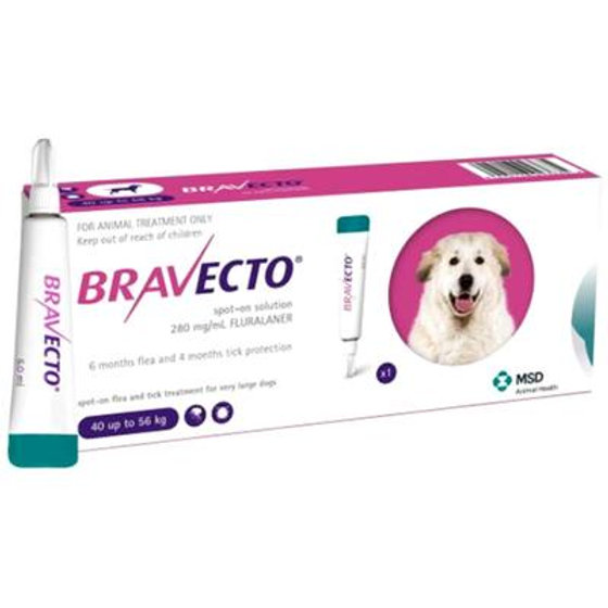 Bravecto Spot on for 40 - 56kg Dog | Jen's Pet Supplies