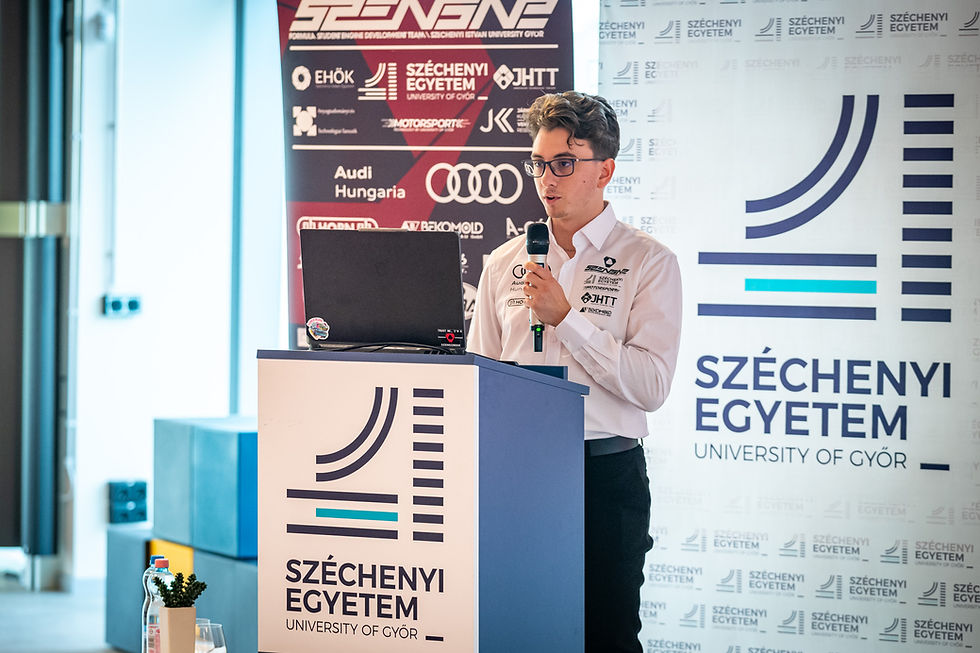 „Nagy hangsúlyt fektettünk a motor hűtőrendszerének megfelelő kialakítására” – húzta alá Posvanc Olivér. (Fotó: Nagy Gergely)