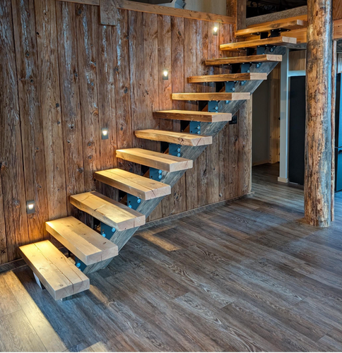 Bolt on Floating Stair Riser Brackets | Blue Dog Custom Fab