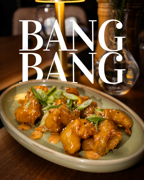 Bang bang shrimp image used for social media.