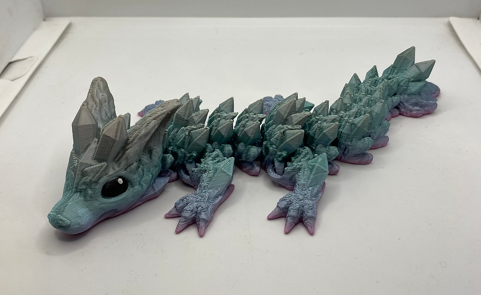 Articulated Dragon - Baby Crystal Wolf Dragon
