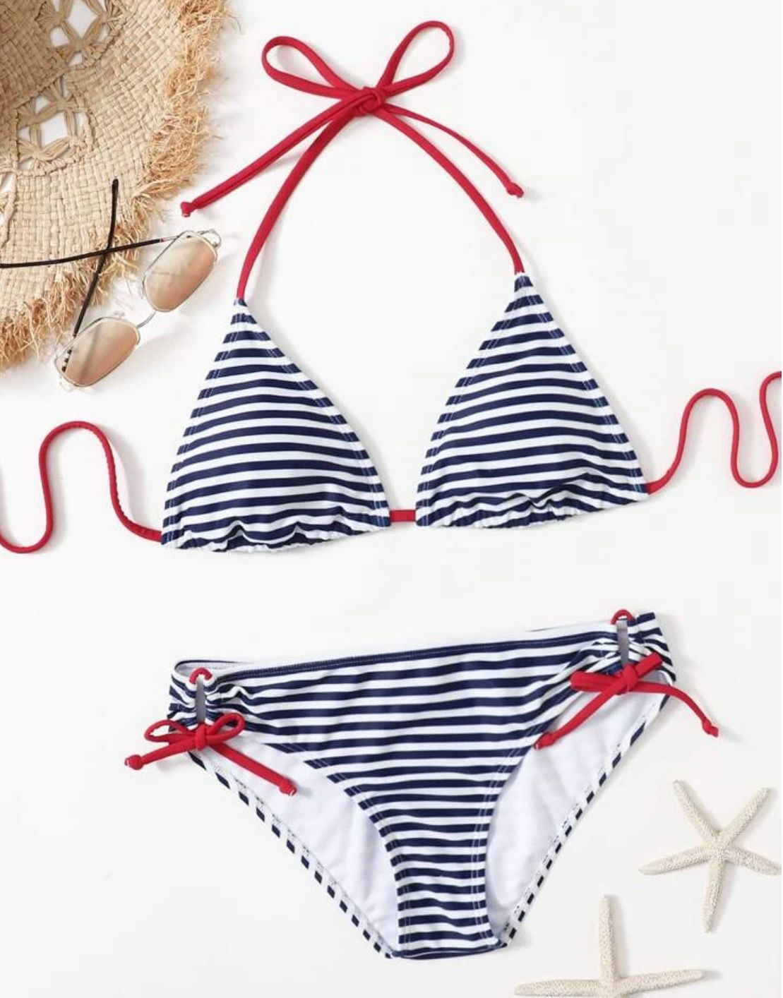 Traje de baño dos Piezas a Rayas