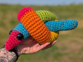 Grinning Gummy Worm - Free Crochet Pattern