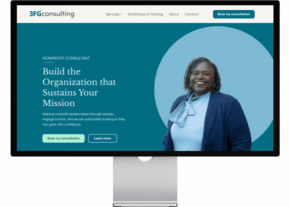 3FG Consulting Website Scrolling Mockup