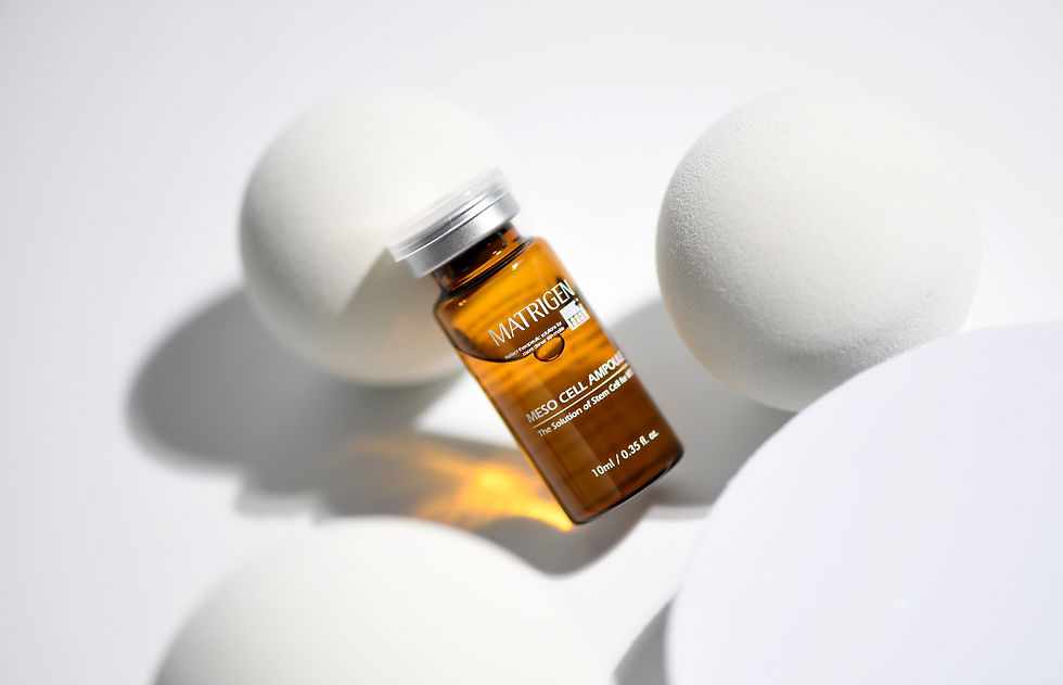 MATRIGEN Meso Cell Ampoule – professional skincare serum with peptides and botanical extracts for brightening, firming, and rejuvenating treatments.