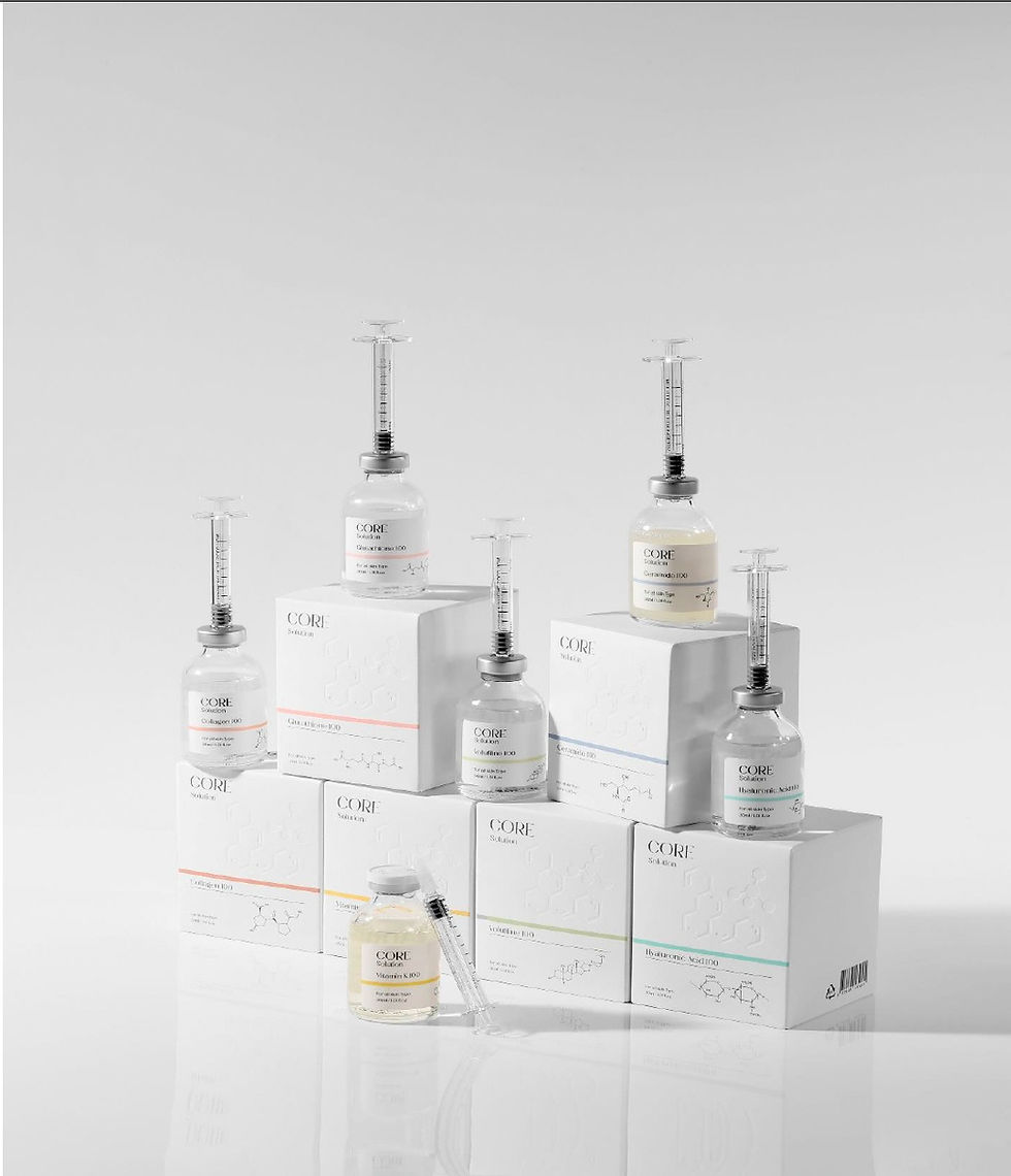 Thumbnail: White boxes and vials of serum, 4-Pin Multi Needle for Mesotherapy and Skin Booster Treatments.