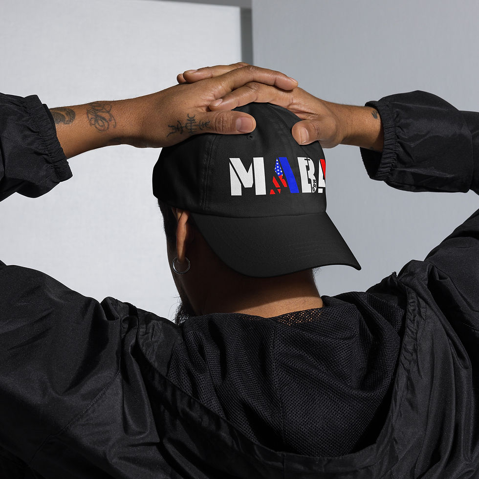 Thumbnail: MABA Make America Born Again Christian hat in black – patriotic faith-based cap with bold lettering and comfortable fit.