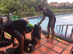 PADI cours en piscine
