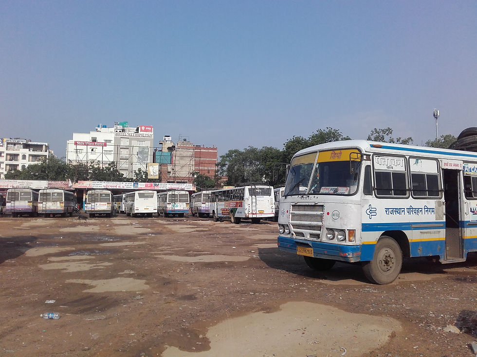 Gare des bus en Inde