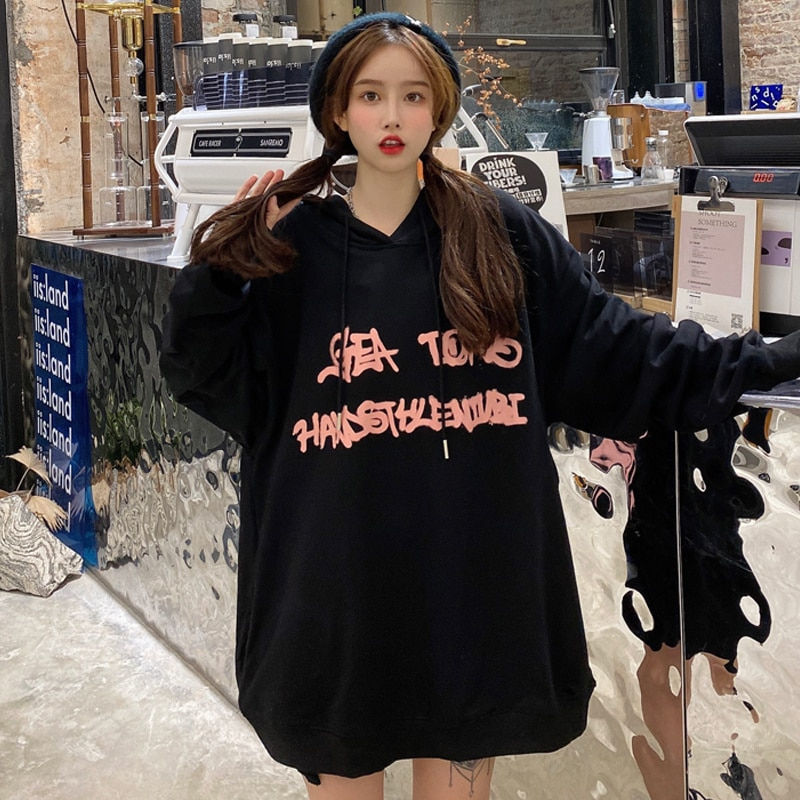 Thumbnail: Autumn New Harajuku Oversized Drawstring Hoodie