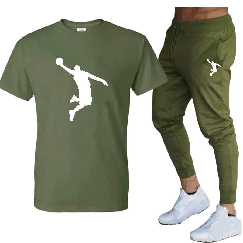 Casual Fitness T-Shirt & Jogger Pants Set