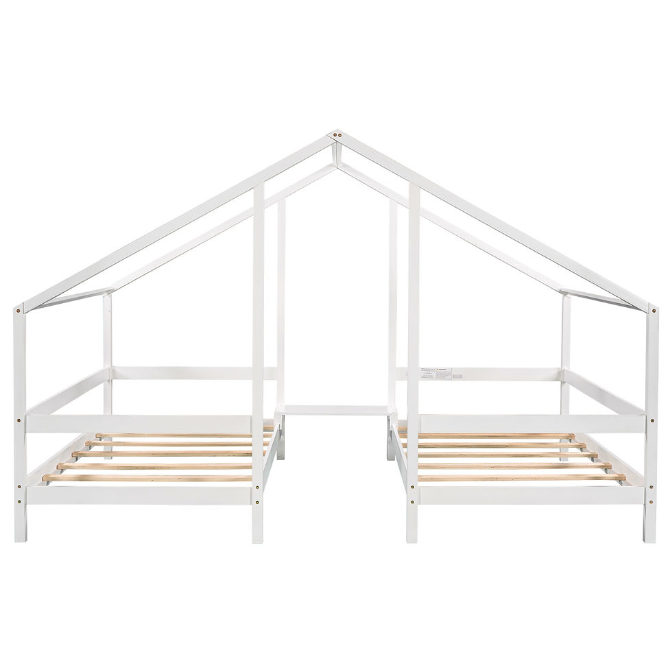 Thumbnail: Double Twin Size Triangular House Bed