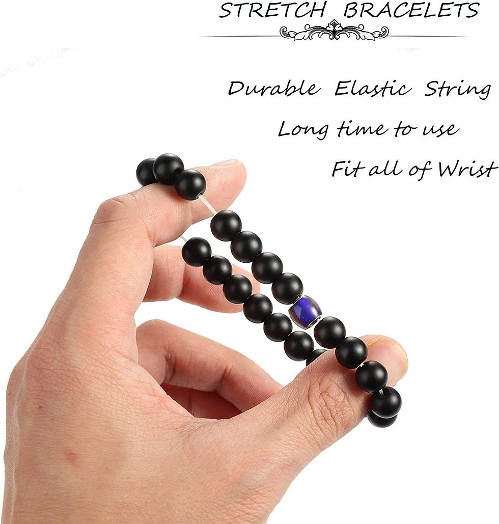 Thumbnail: 4Pcs Couples Distance Necklace Bracelets Set for Women Men Heart Matching Rings 