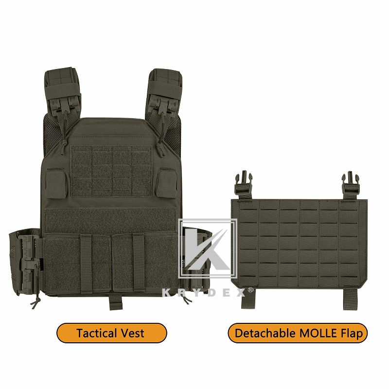 Thumbnail: KRYDEX Tactical Laser Cut Vest + Front Panel Set MOLLE Quick Release