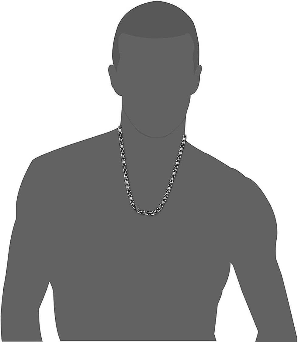 Thumbnail: 8mm Stainless Chain Bracelets Necklace for Men Byzantine Necklace Bracelet Set 5