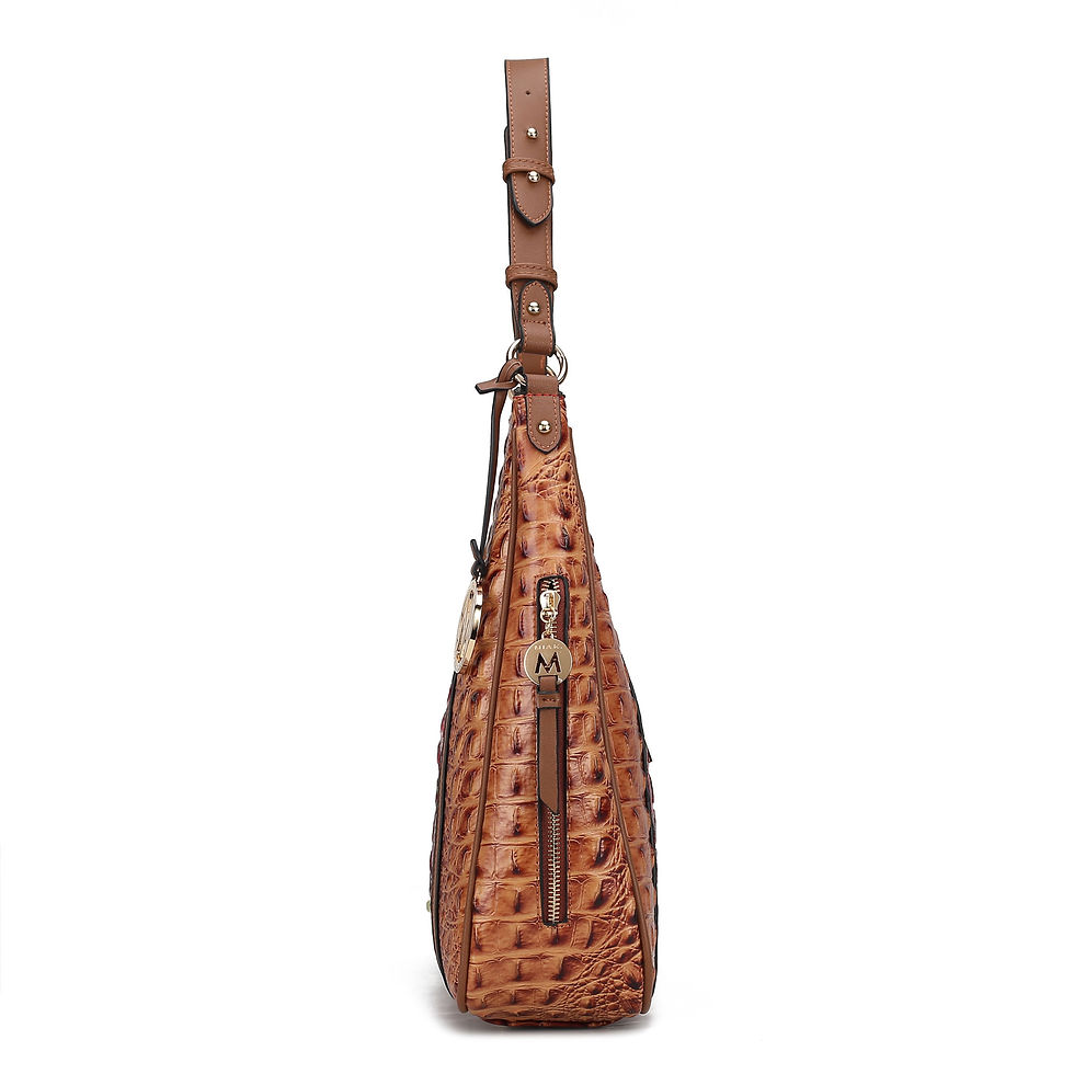Thumbnail: MKF Collection Becket Faux Crocodile Embossed Vegan Leather