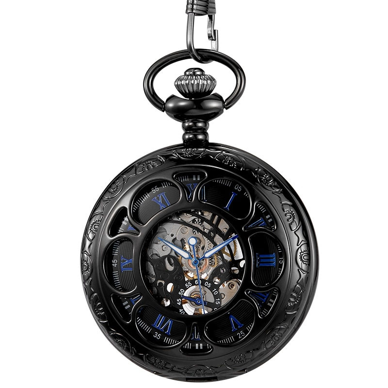 Thumbnail: Golden Gold Mechanical Hand Wind Pocket Watches