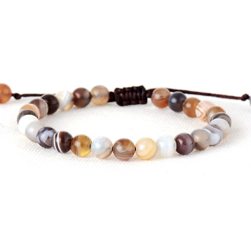 Thumbnail: Designer Bracelets 6MM Natural Japser Strand Bracelets 