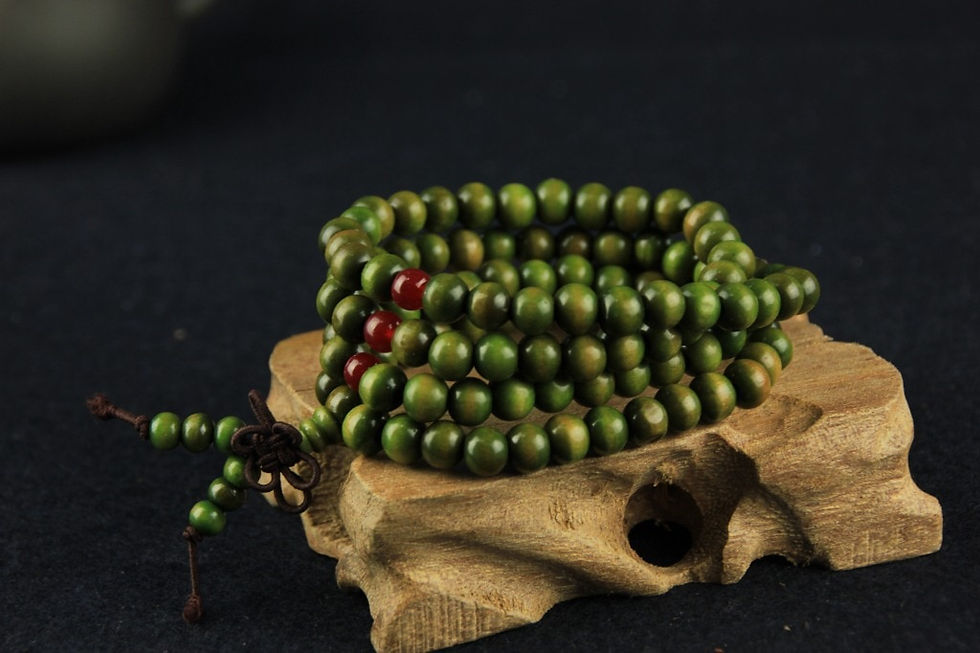 Thumbnail: Buddha Wood Prayer Bead Mala Unisex Men Bracelets & Bangles Jewelry Bijoux