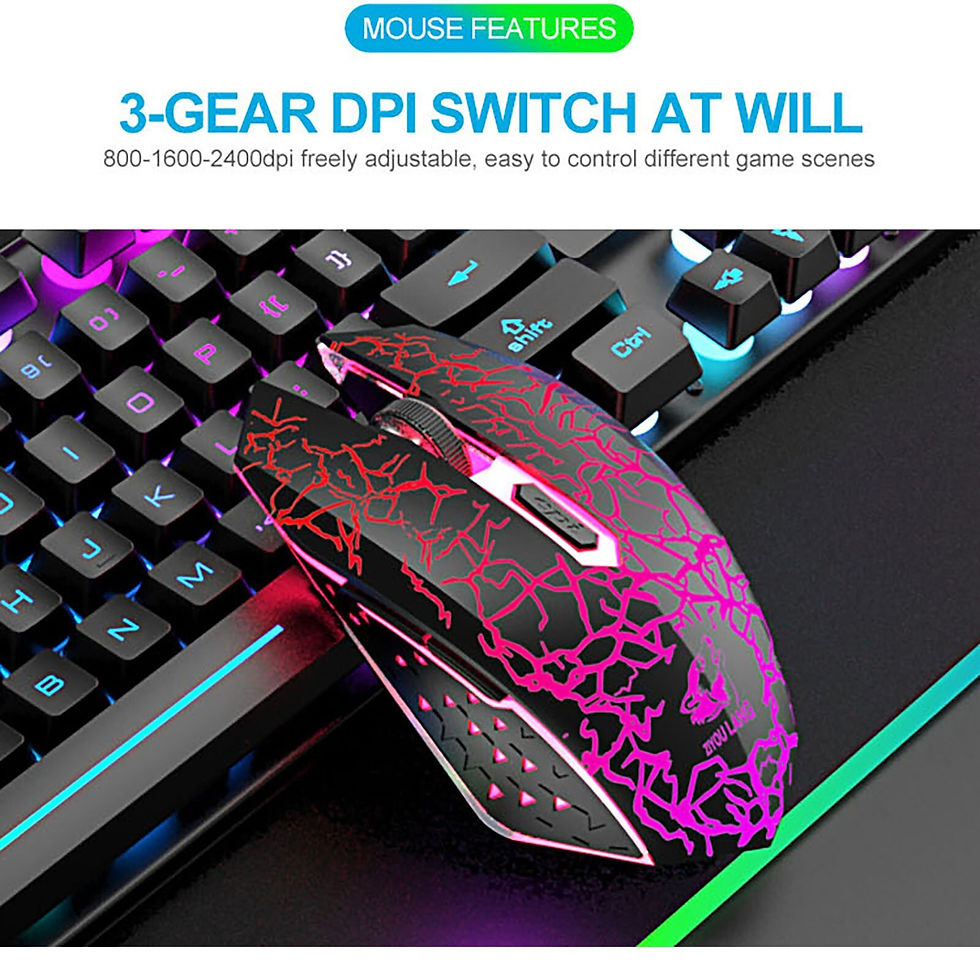 Thumbnail: RGB Rechargeable 2.4GHz  Wireless keyboard Gaming Mouse Sets