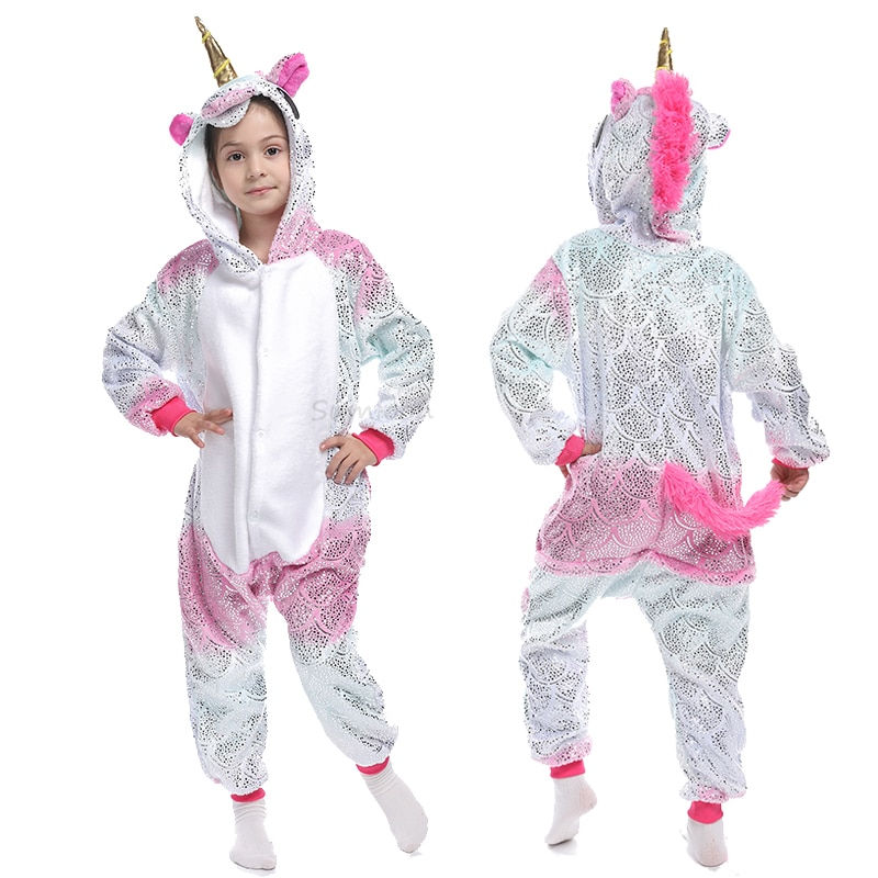 Thumbnail: Kigurumi Unicorn Pajamas Panda Onesie Kids Costumes