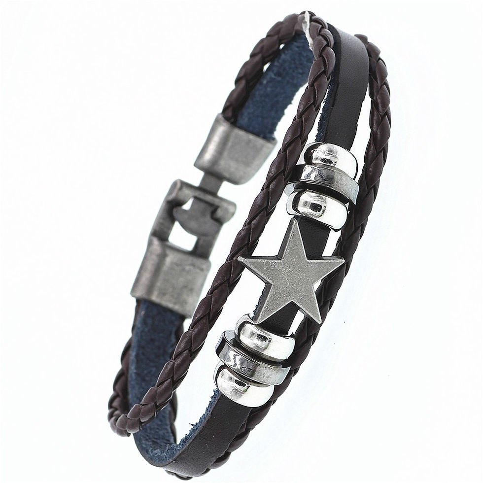 Thumbnail: Multilayer Fashion Braided Leather Bracelets 