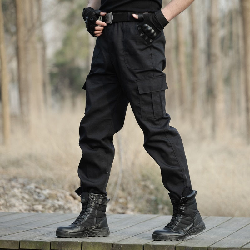 Thumbnail: Black Military Tactical Cargo Pants