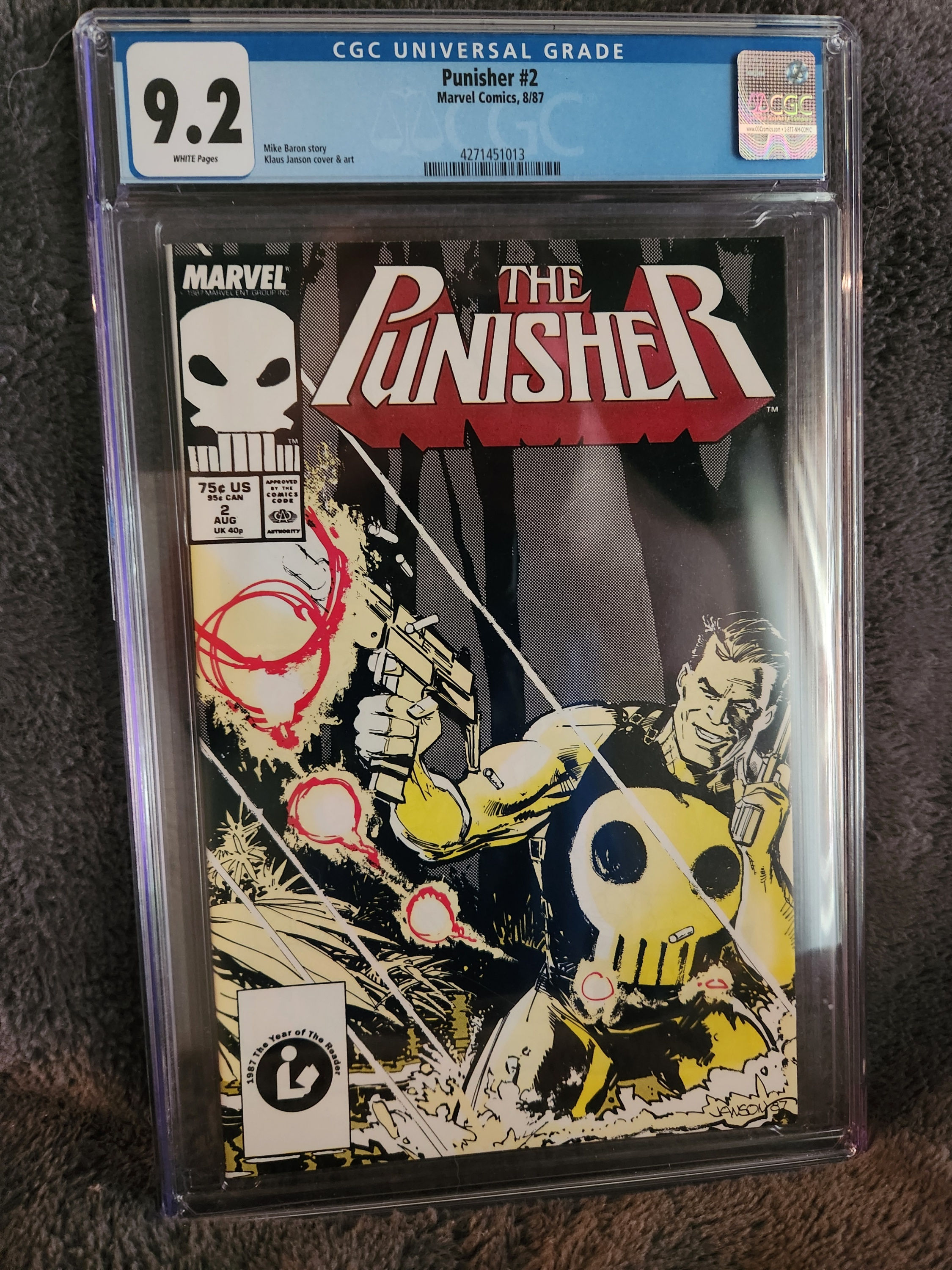 The Punisher #2 CGC 9.2 Newsstand (4271451013) WP 1987