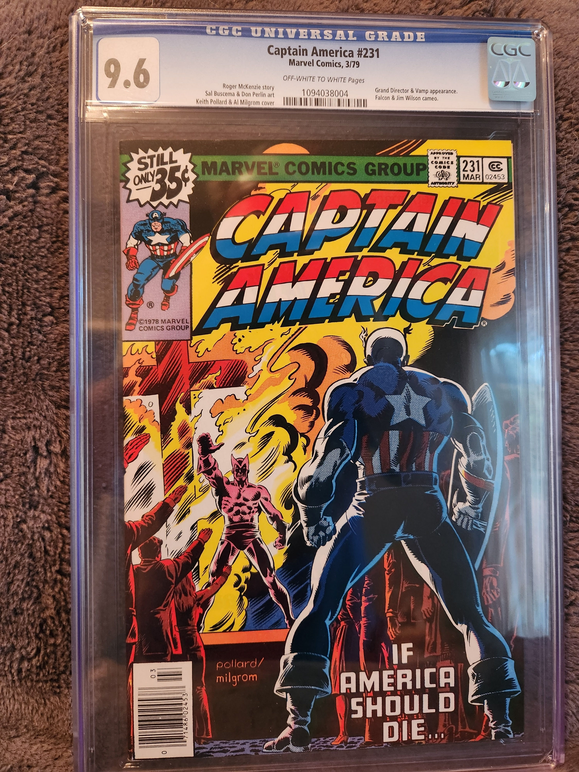 Captain America #231 CGC 9.6 (1094038004) OWWP