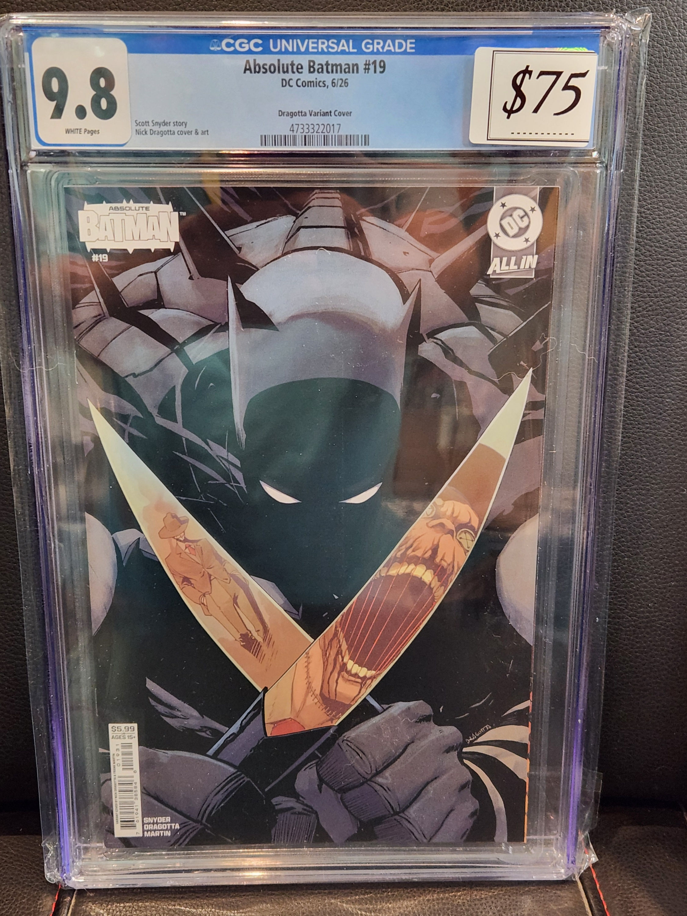 Absolute Batman #19 CGC 9.8 (4733322017) Dragotta Variant