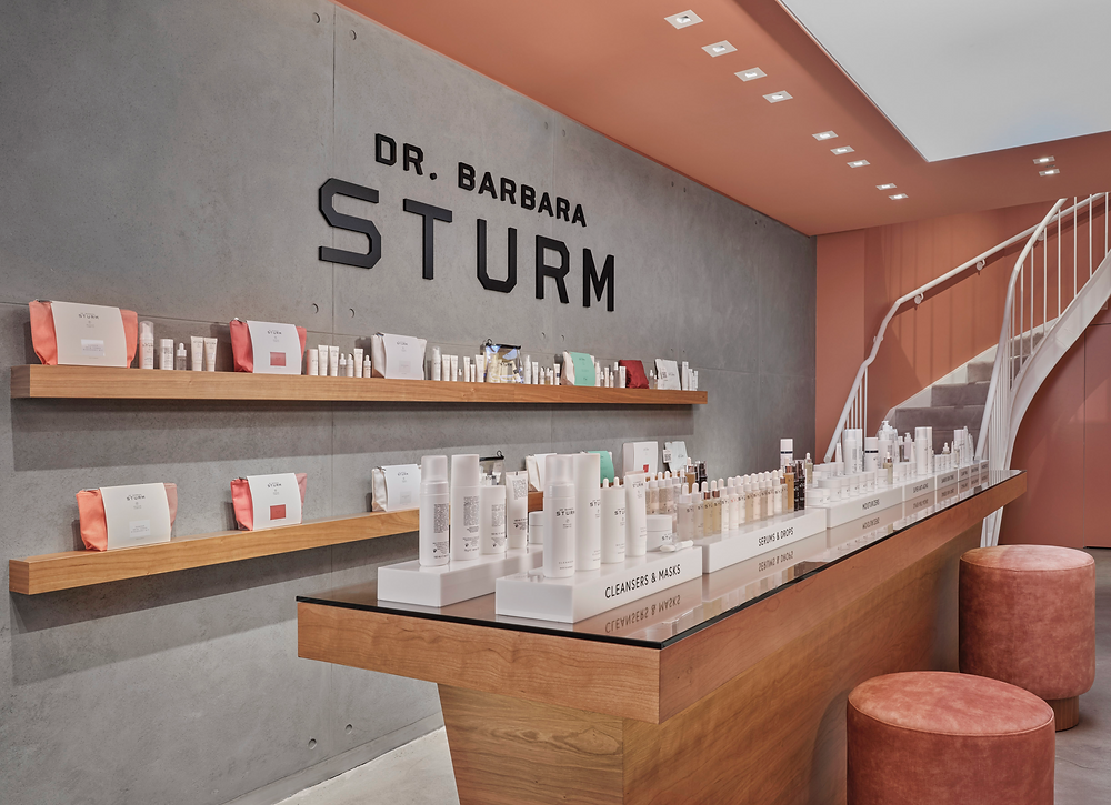 DR. BARBARA STURM store with skincare products