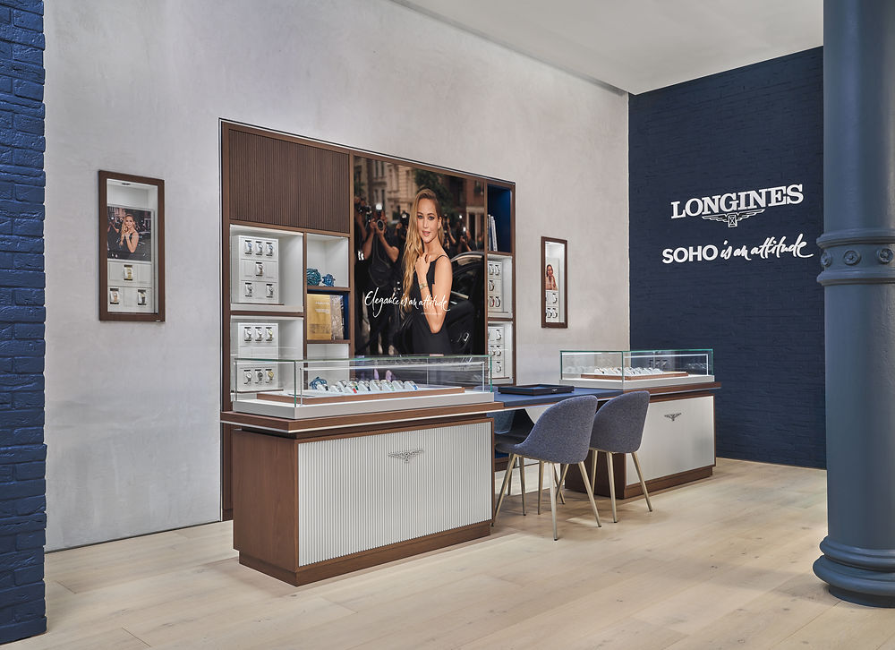 Longines SoHo store interior with watch displays