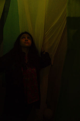 Moving through soft cloth