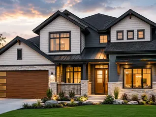 Modern home with insulated siding showcasing improved energy efficiency and enhanced curb appeal.