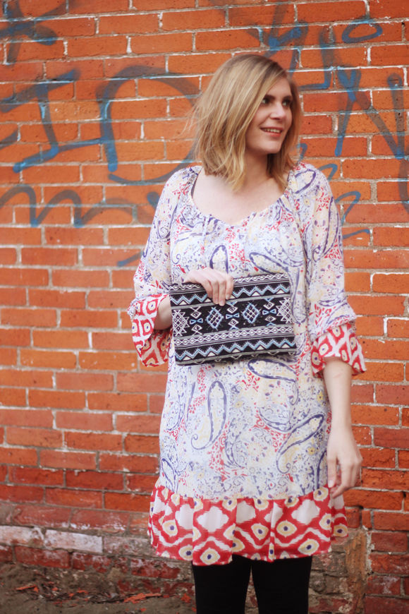 Printed thrifted dress // We So Thrifty